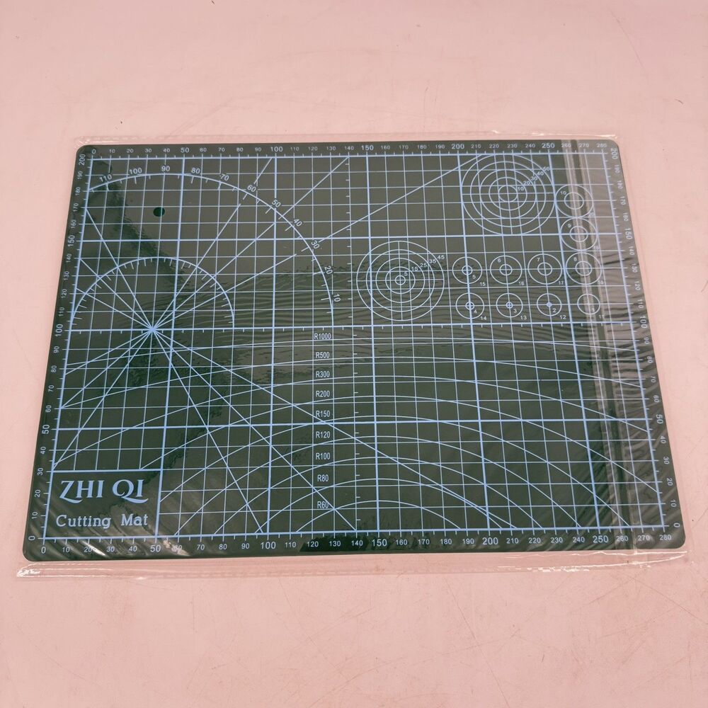 ZHI QI A4 Cutting Mat Green Double Sided Grid Craft Model Building